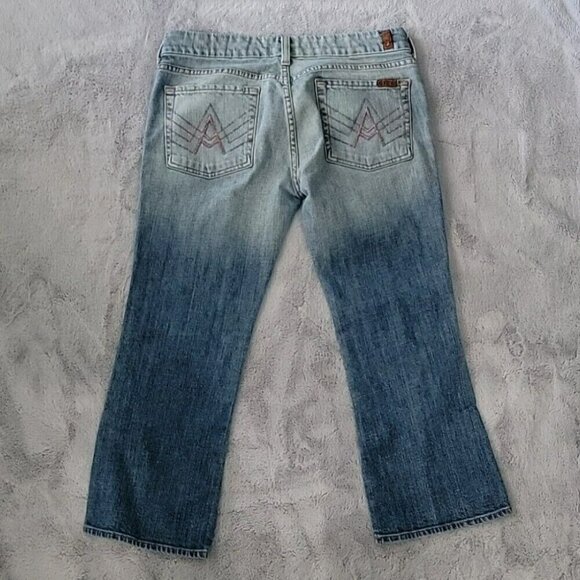 7 For All Mankind Light Blue Ankle Jeans Size 31 - Picture 6 of 6